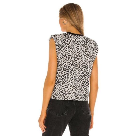 Alice + Olivia Braxton Animal Print stop size medium Black Cream - Picture 2 of 9